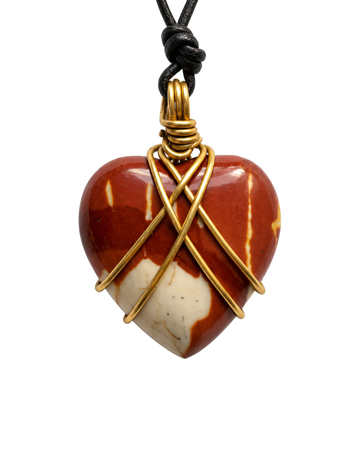 Red Jasper Heart Pendant