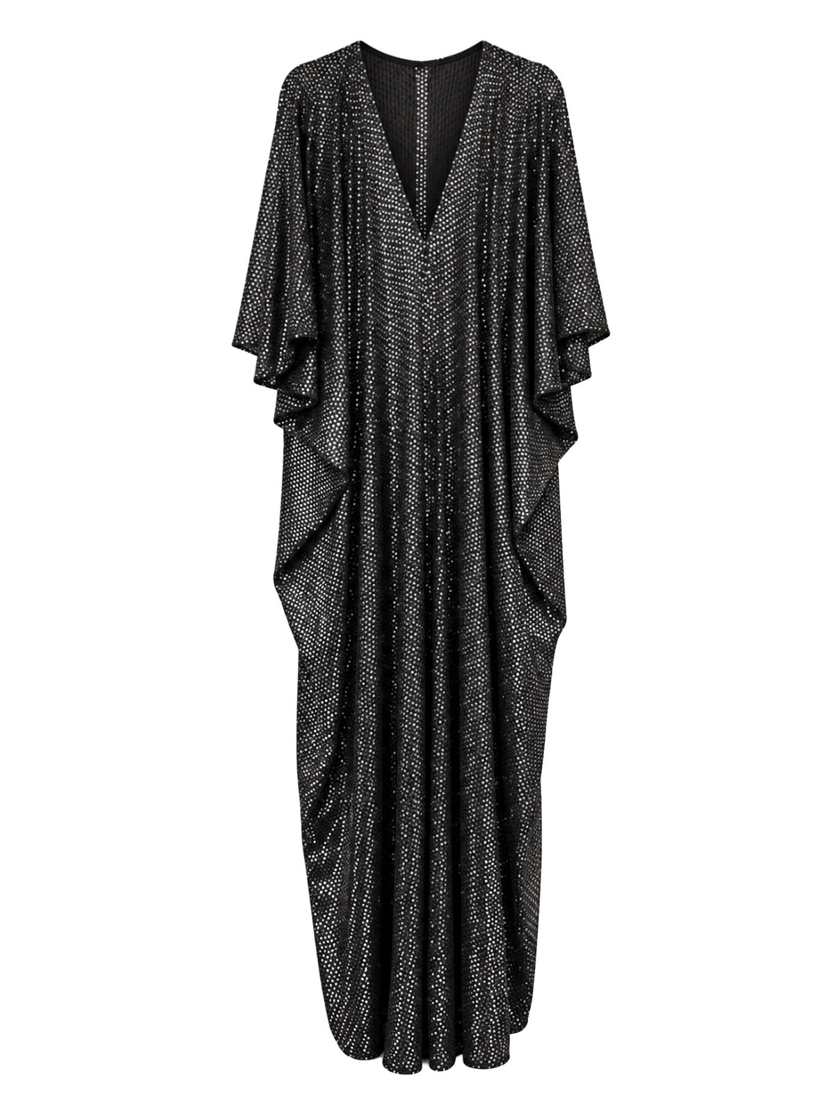 Mantour Metallic Kaftan - Black & Silver