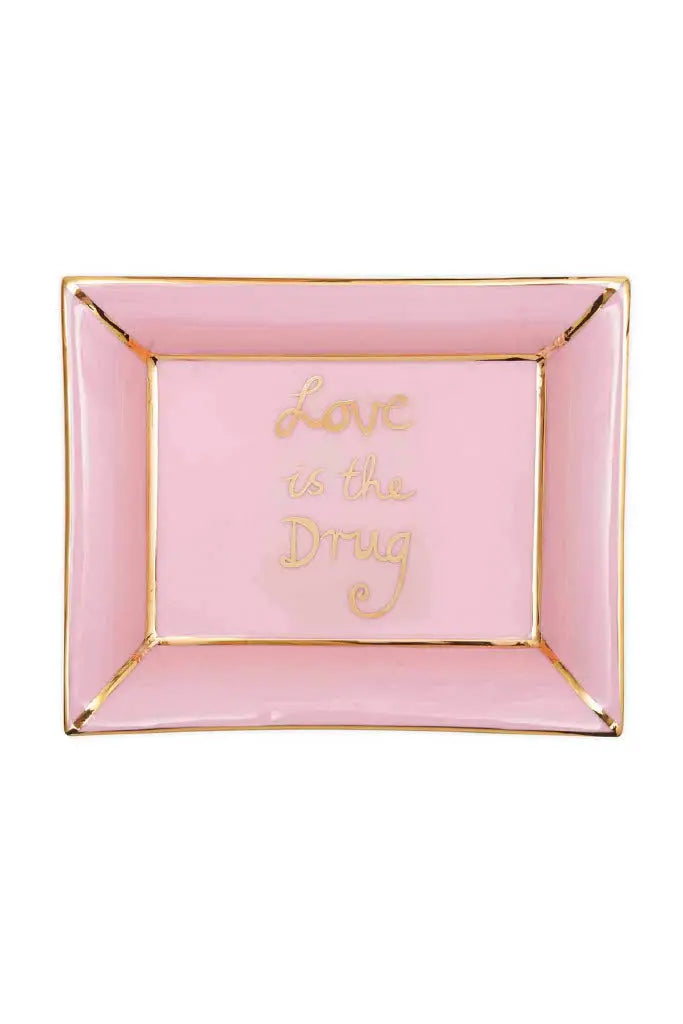 Love Is The Drug Trinket Tray - Pink Bella Freud