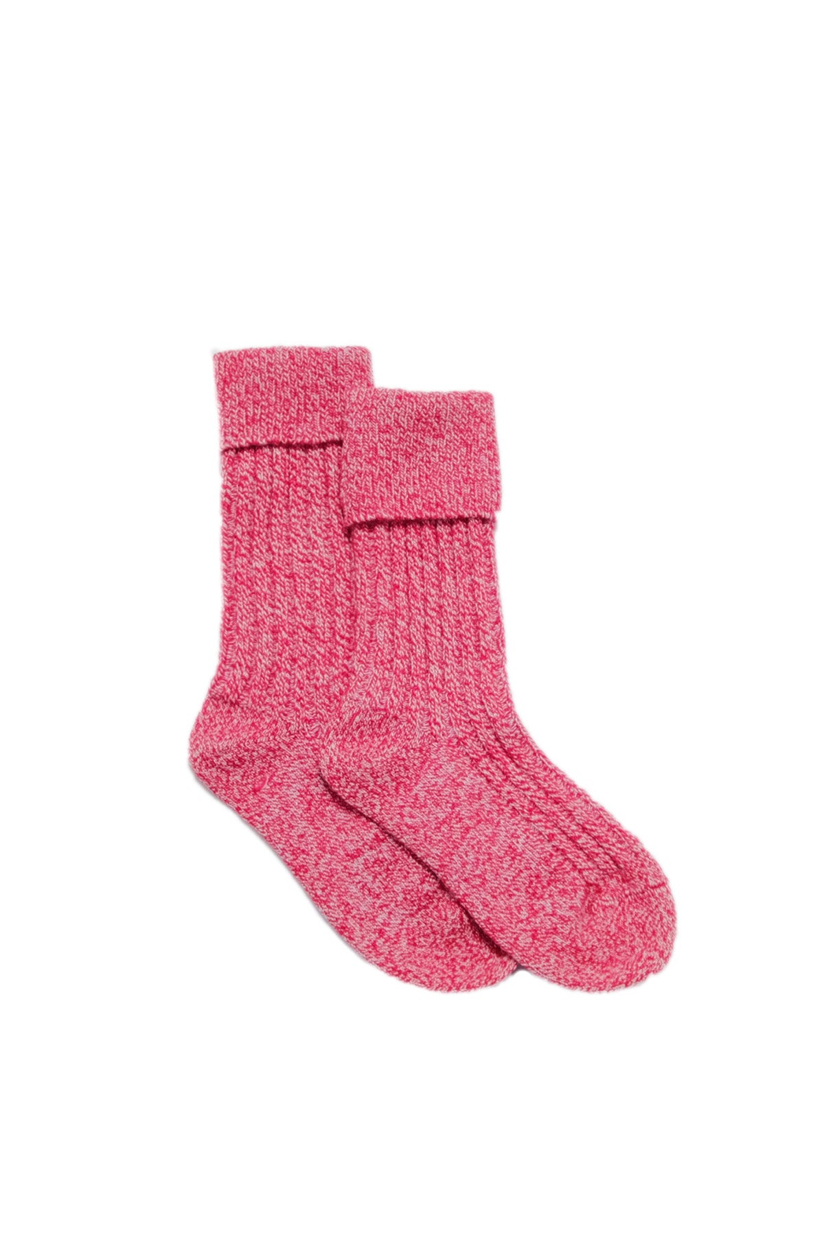 Marled Sock - Red/Optic White