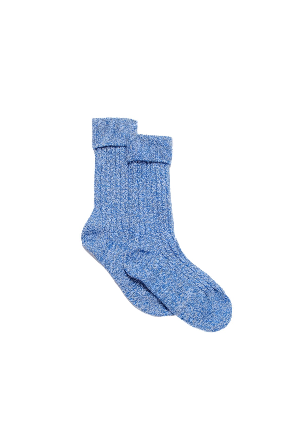 Marled Sock - Teal/ Optic White