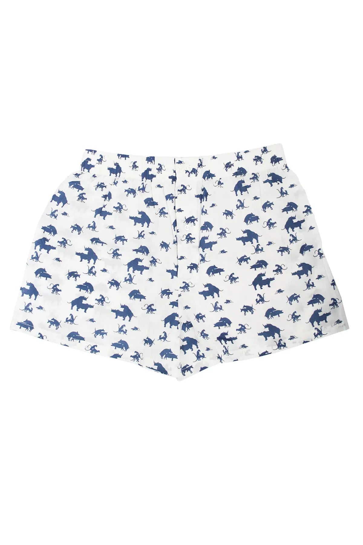 Men's Boxers - Navy Naughty Animal Print Debonnaire