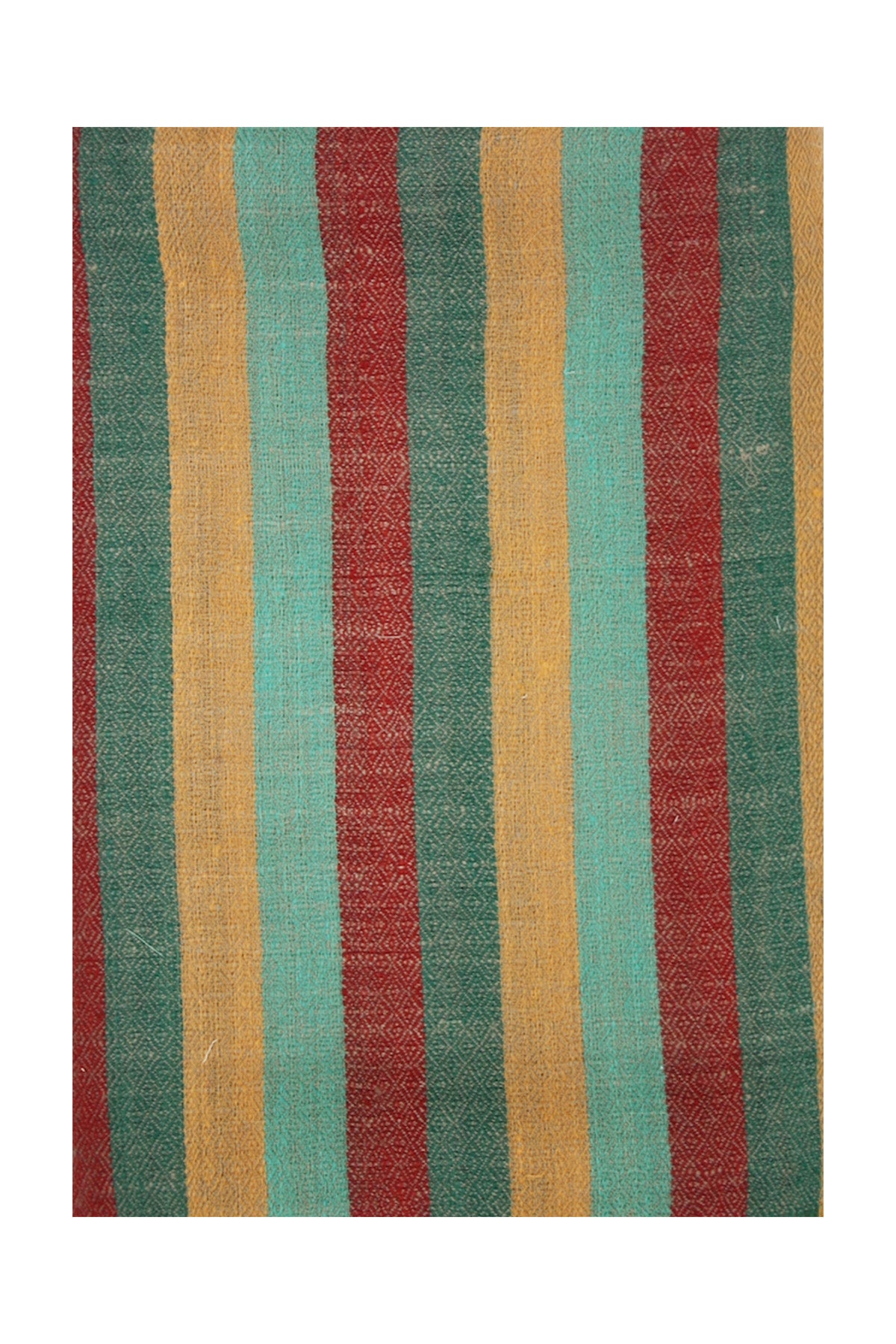 Multi Stripe Pashmina Shawl - Red, Yellow & Green