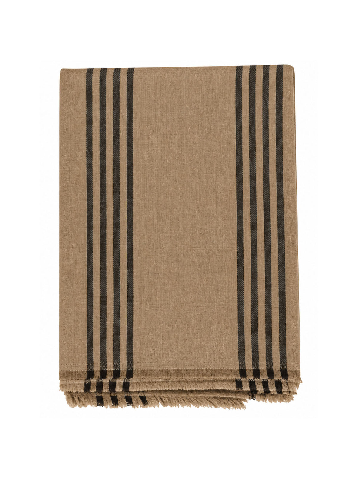 Black Forest Stripe Pashmina Shawl - Sand