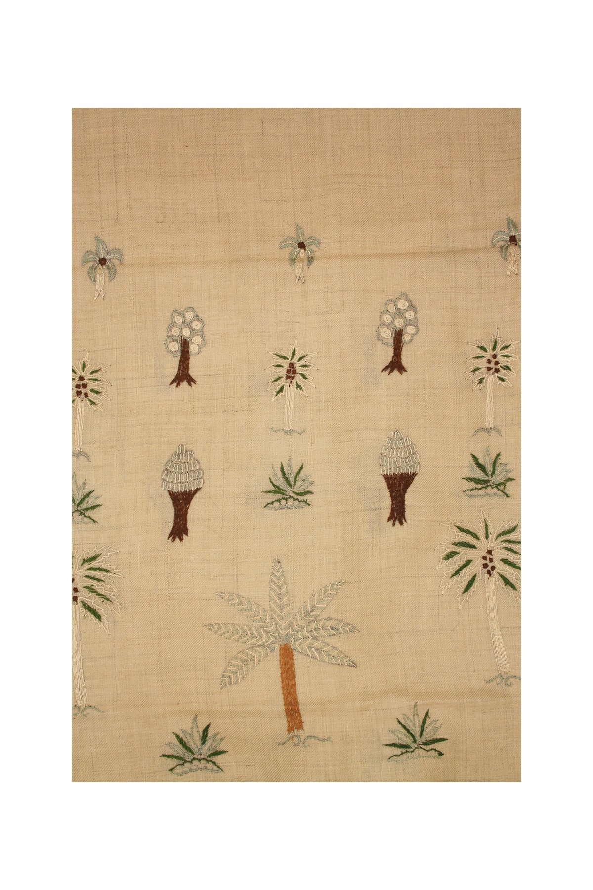 Vintage Palm Pashmina Shawl- Sand