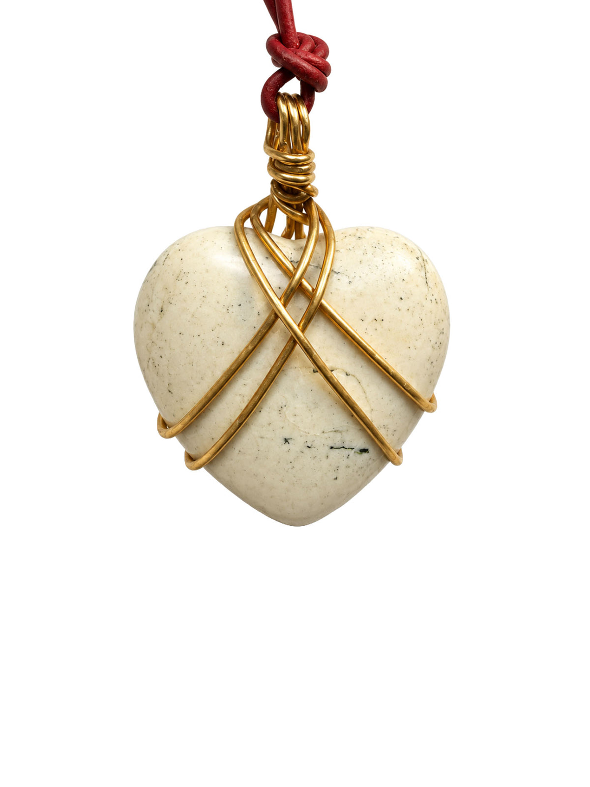 White Jasper Heart Pendant