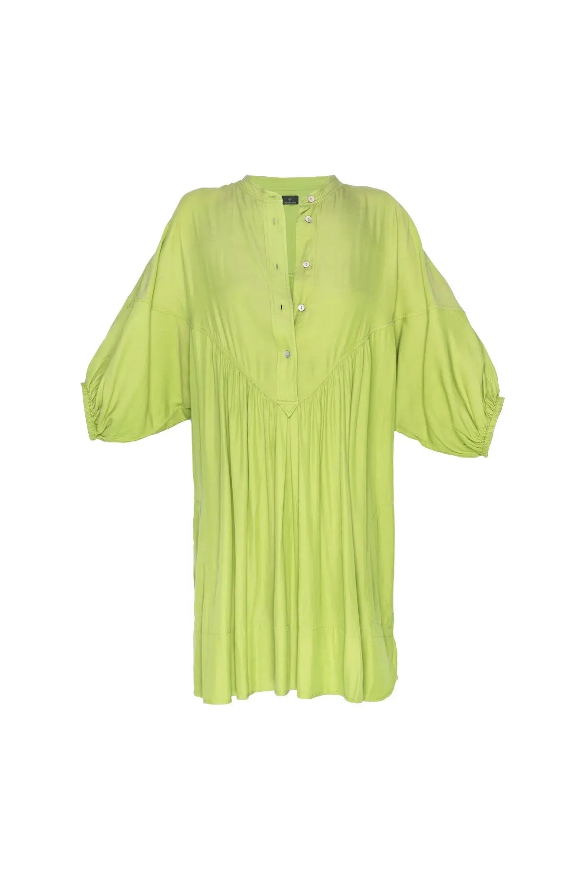 Cotton Beach Dress - Lime Debonnaire