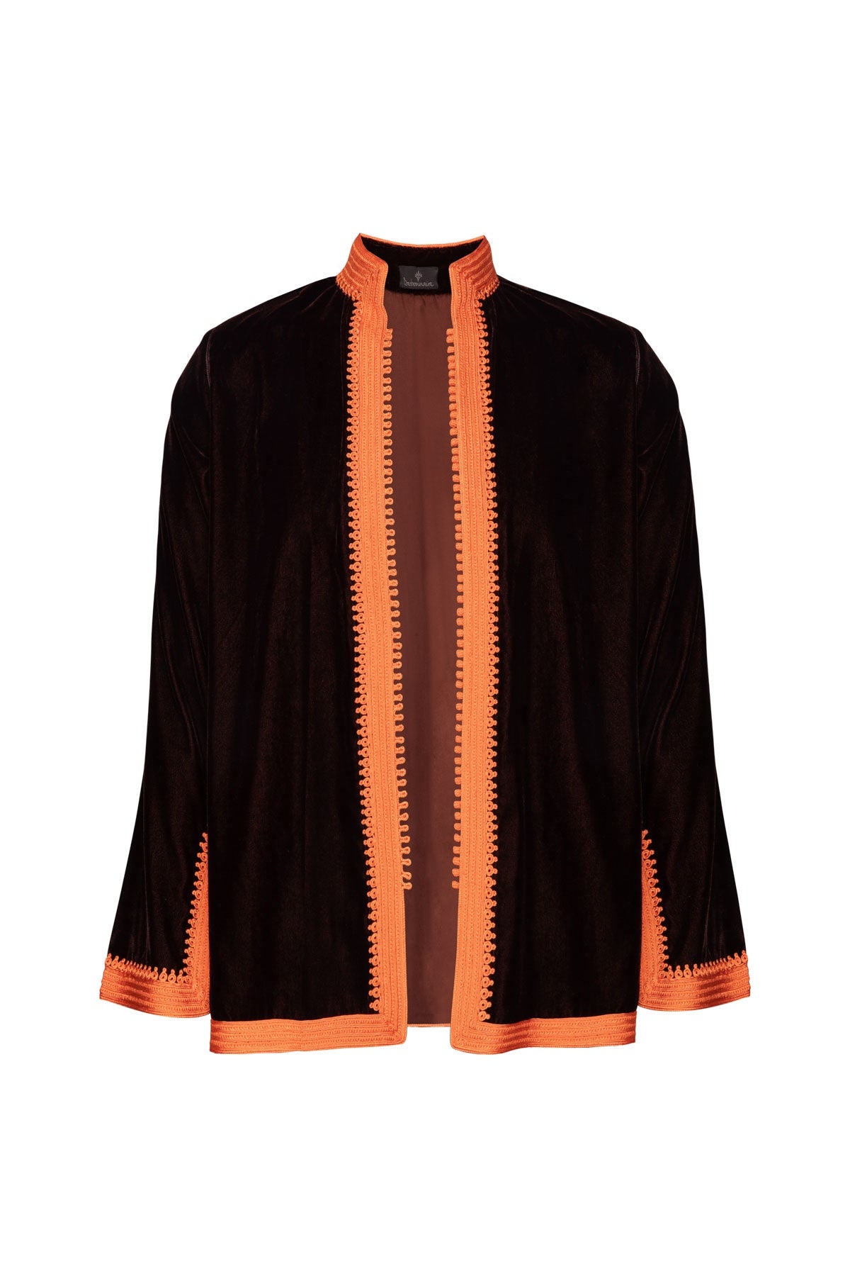 Women's Moroccan Velvet Jacket - Dark Brown