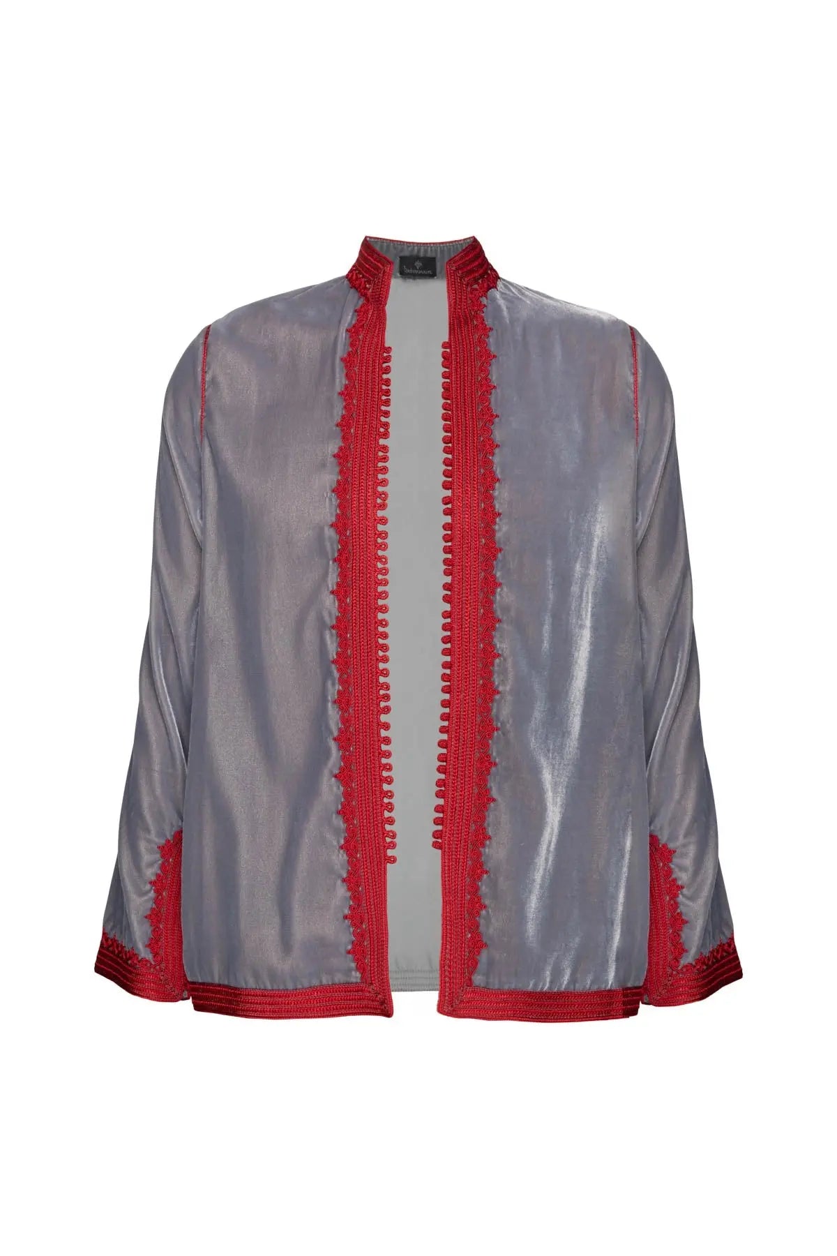 Women's Moroccan Velvet Jacket - Dove Grey Debonnaire