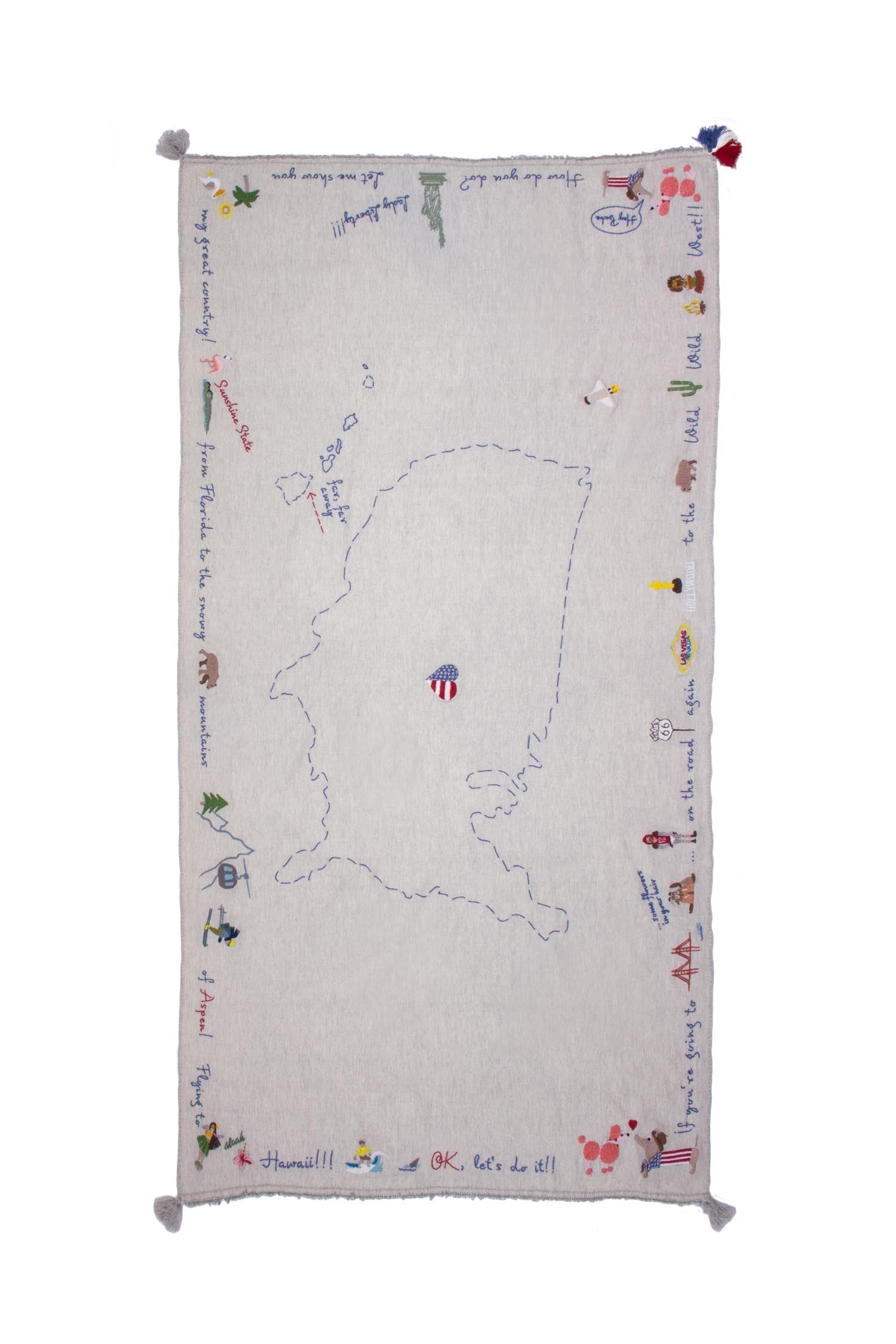 USA Holiday Shawl - Grey