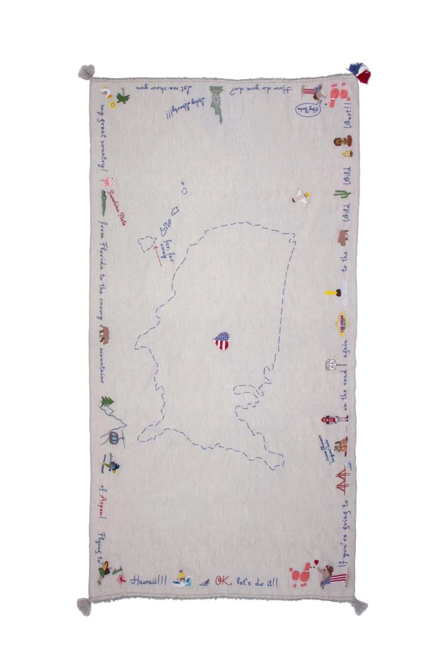 USA Holiday Shawl - Grey The Holy Goat