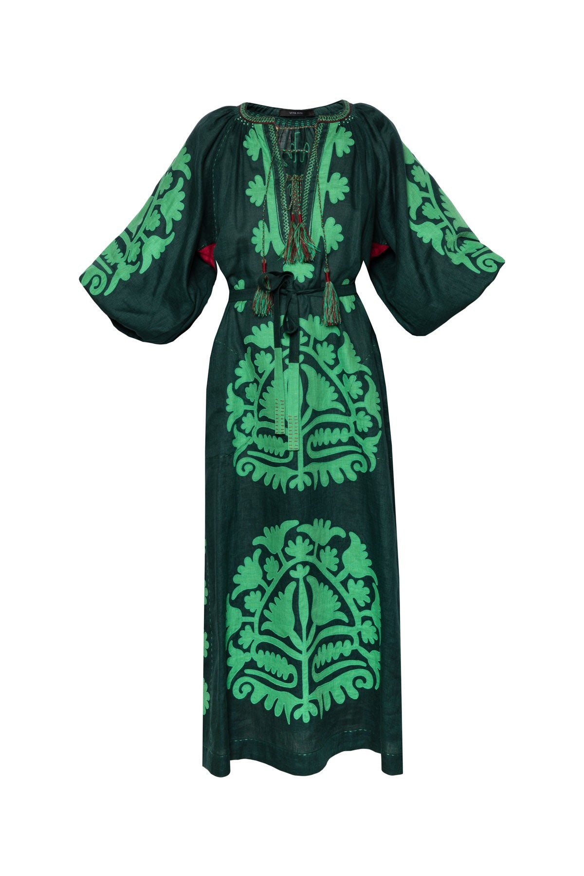 Shalimar Dress - Emerald & Neon Green