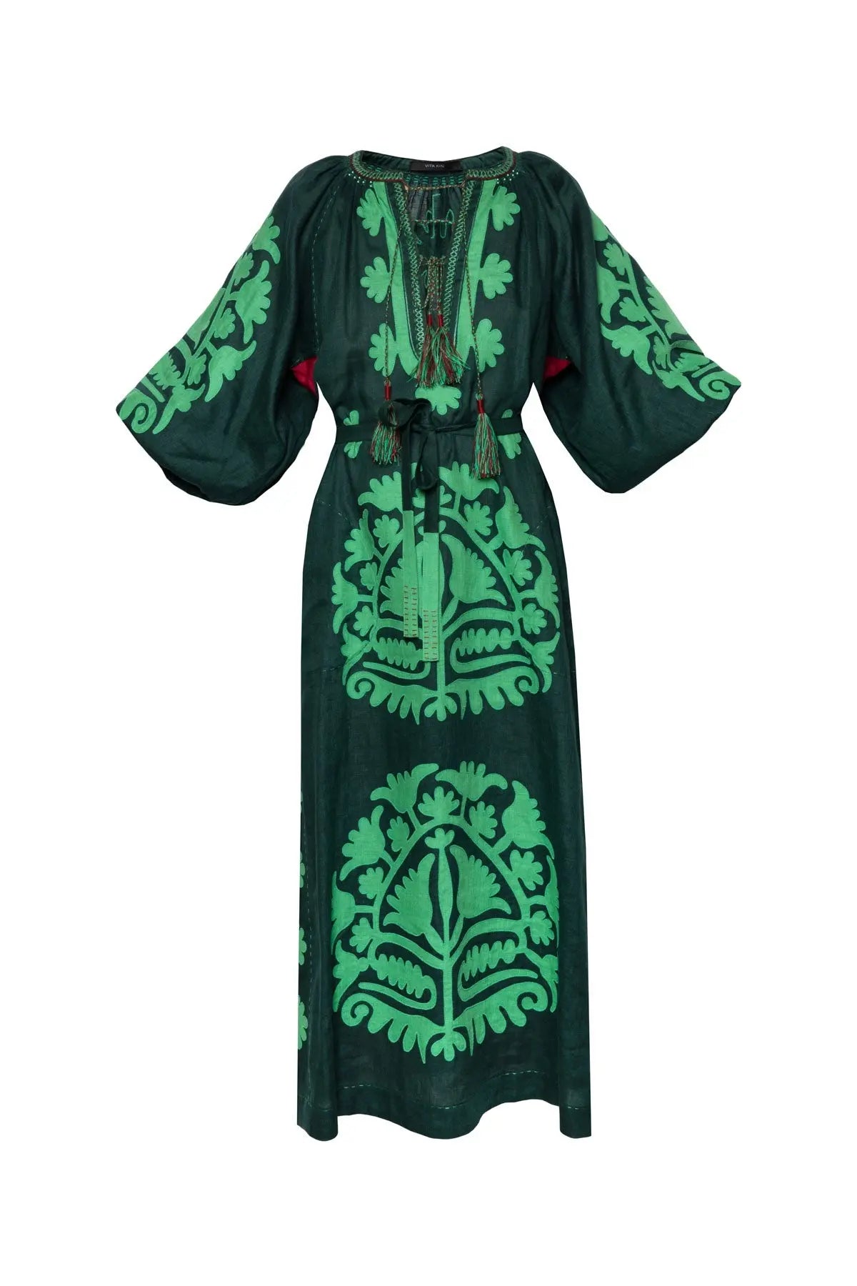 Shalimar Dress - Emerald & Neon Green Vita Kin
