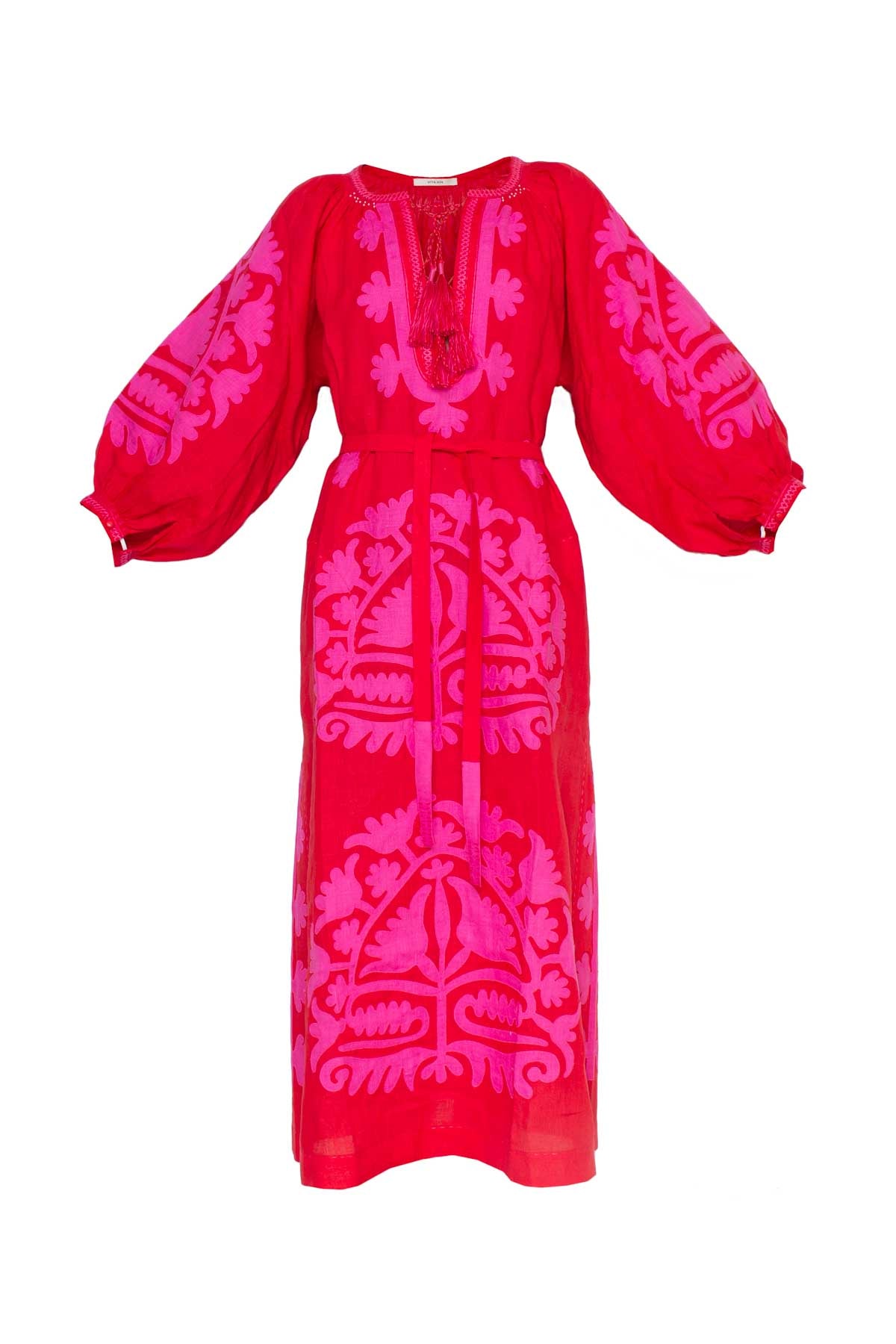Shalimar Dress - Red & Fuchsia