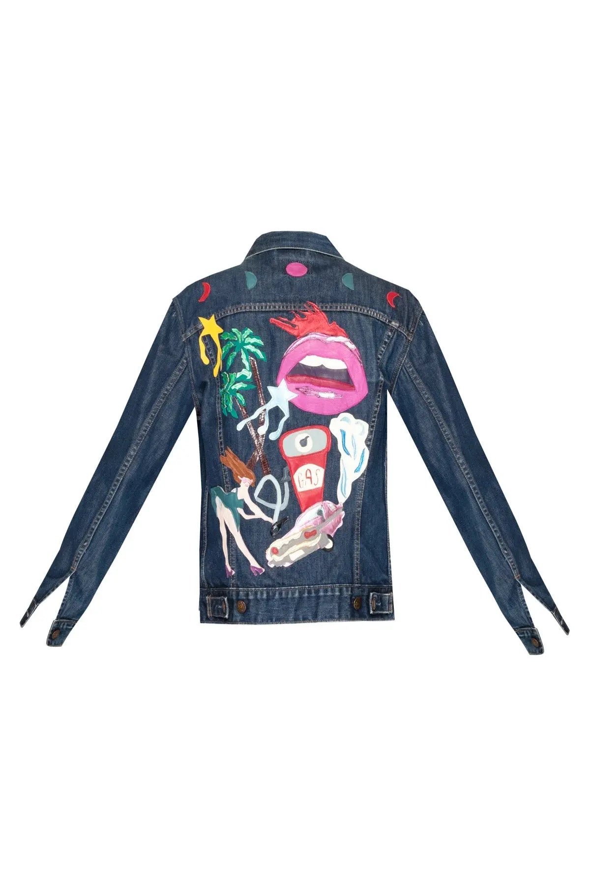 Denim Jacket - Lips Momma's Blues