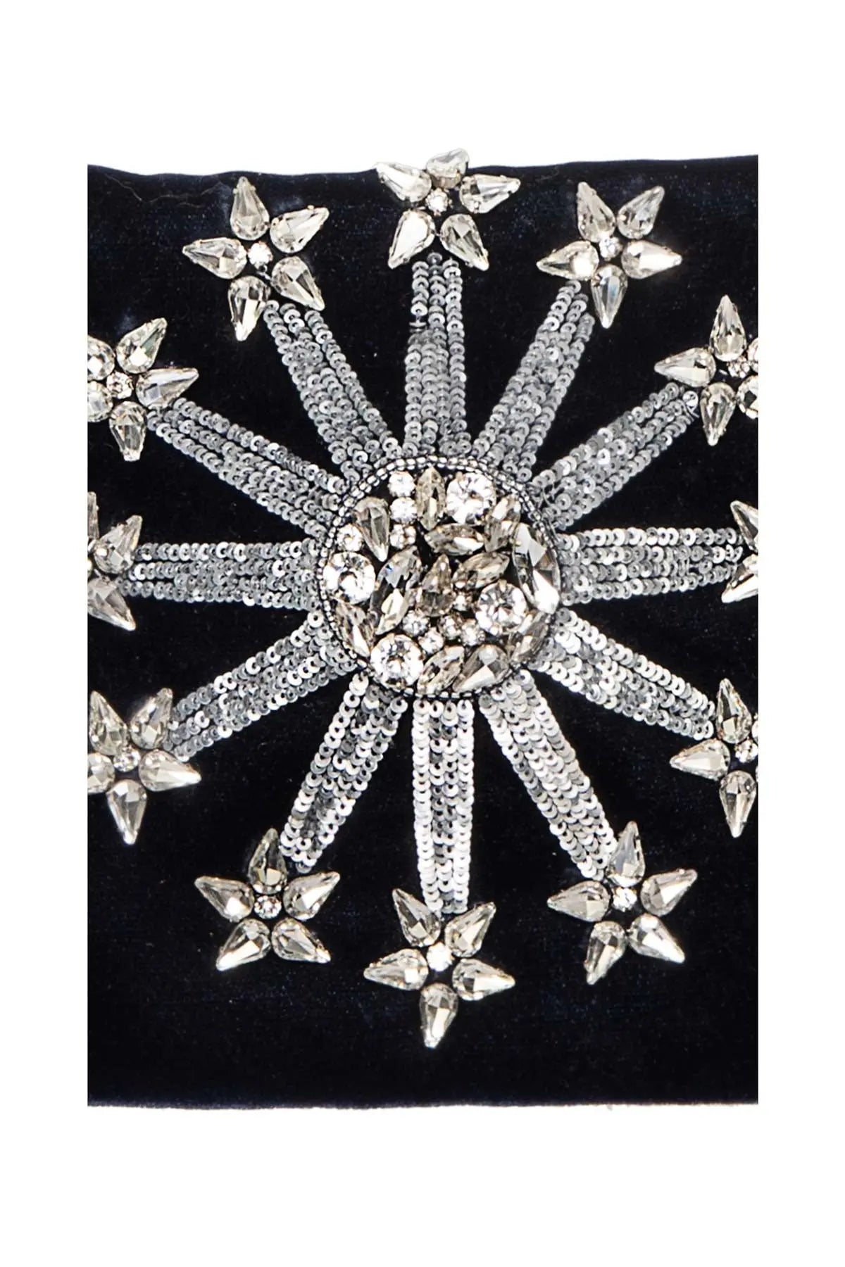 Star Crystal Velvet Bag - Black Debonnaire