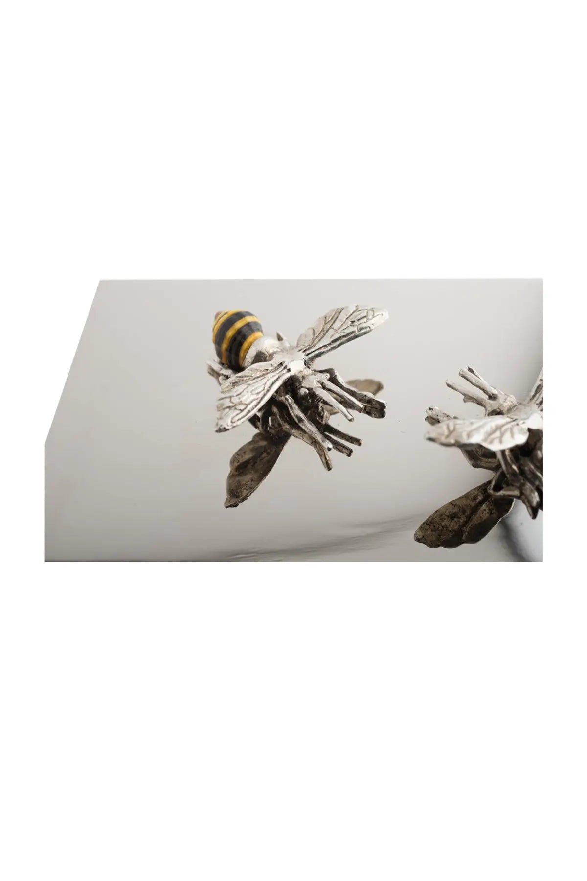 Silver Match Box Cover - Bees Objet Luxe