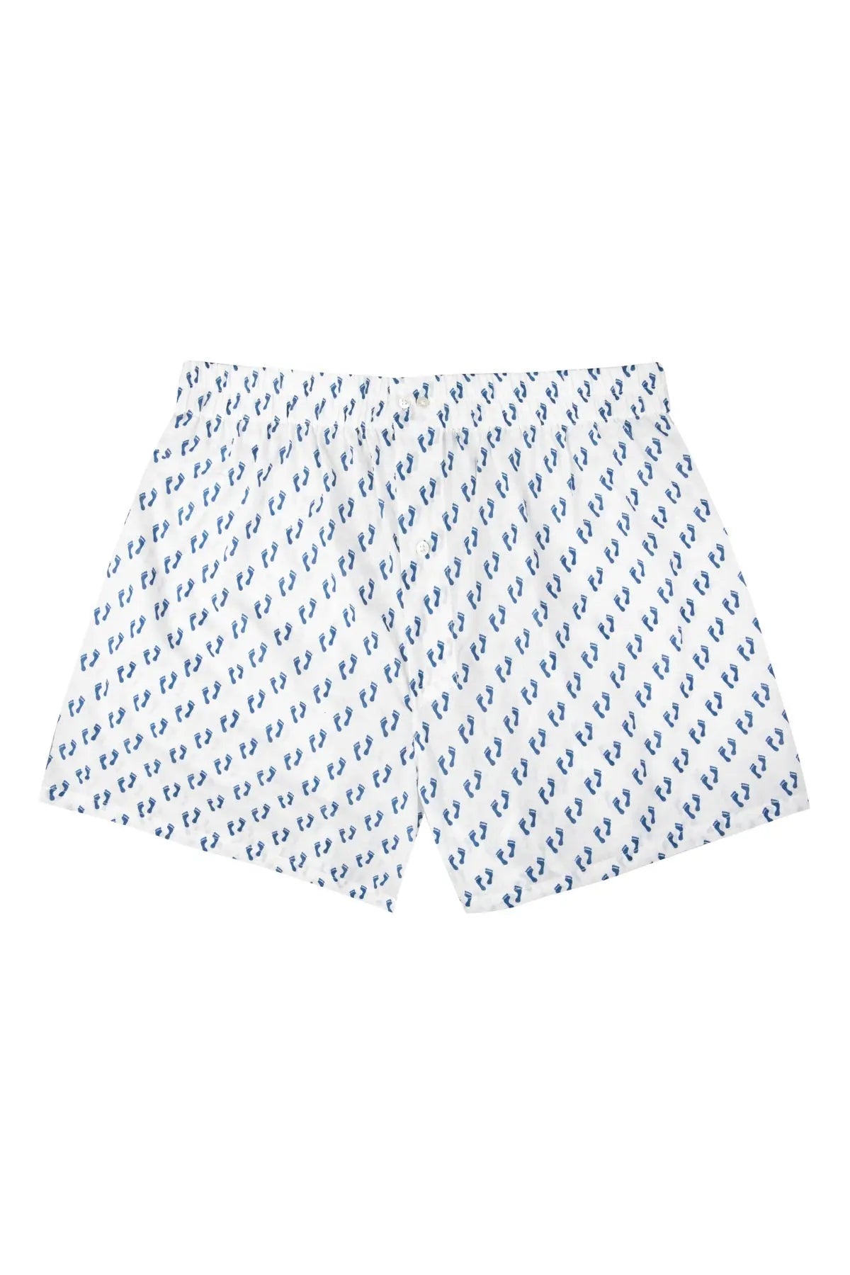 Men's Boxers - Blue Footprints Debonnaire