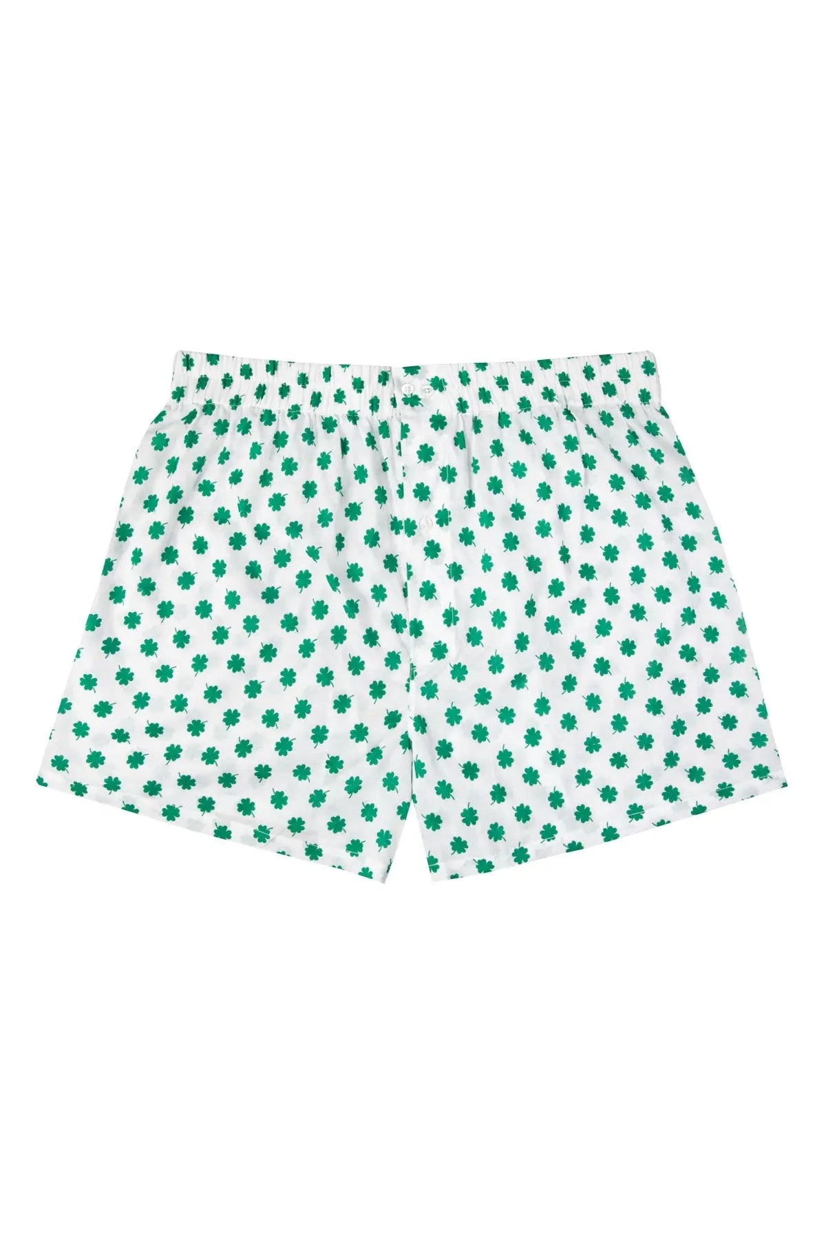 Men's Boxers - Green Lucky Clover Print Debonnaire