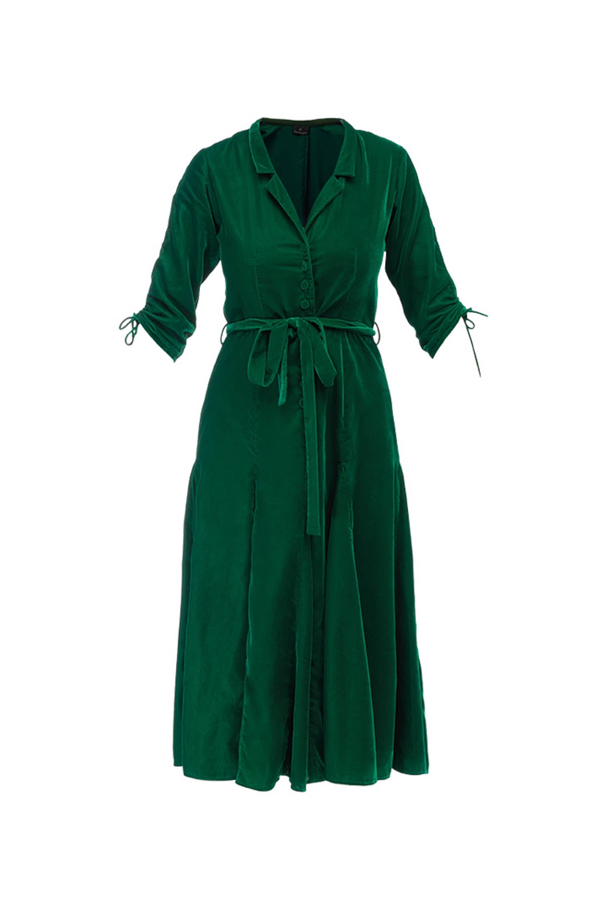 Bugesha Velvet Dress - Green