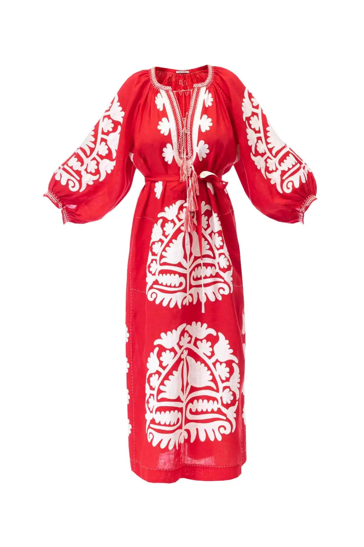 Shalimar Dress - Red & White Vita Kin