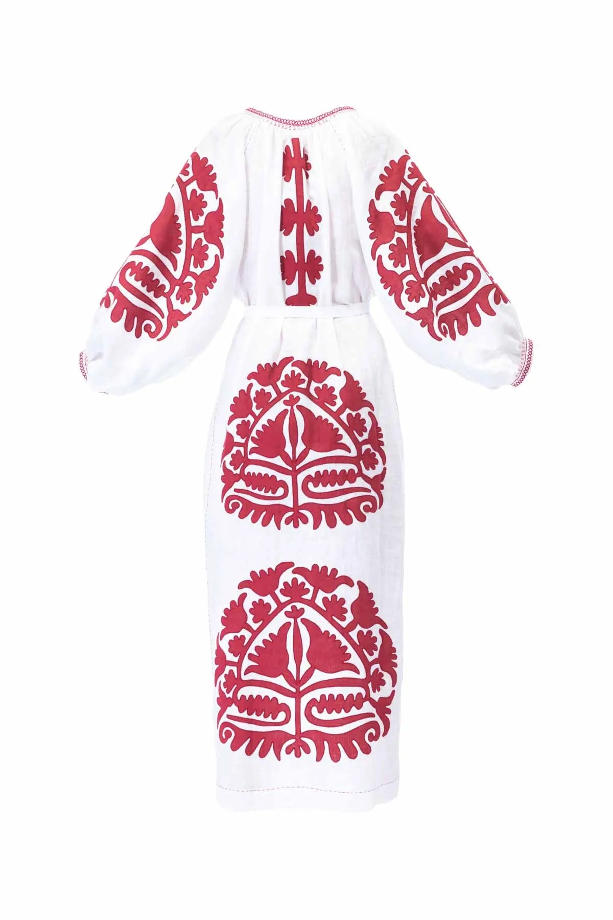 Shalimar Dress - White & Red Vita Kin