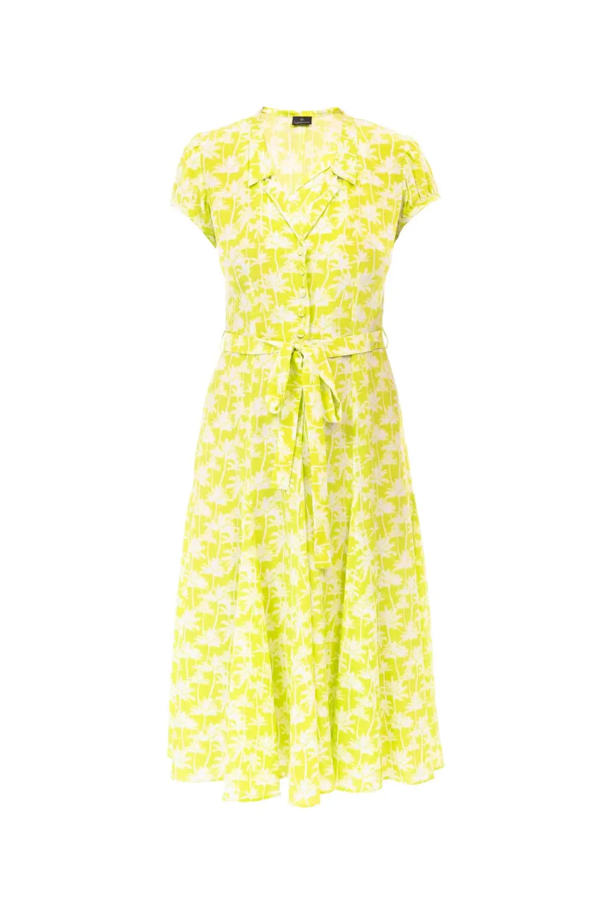Silk Bugesha Dress - Neon Palm Debonnaire