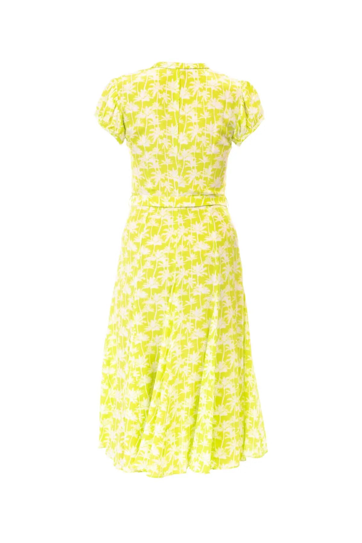 Silk Bugesha Dress - Neon Palm Debonnaire