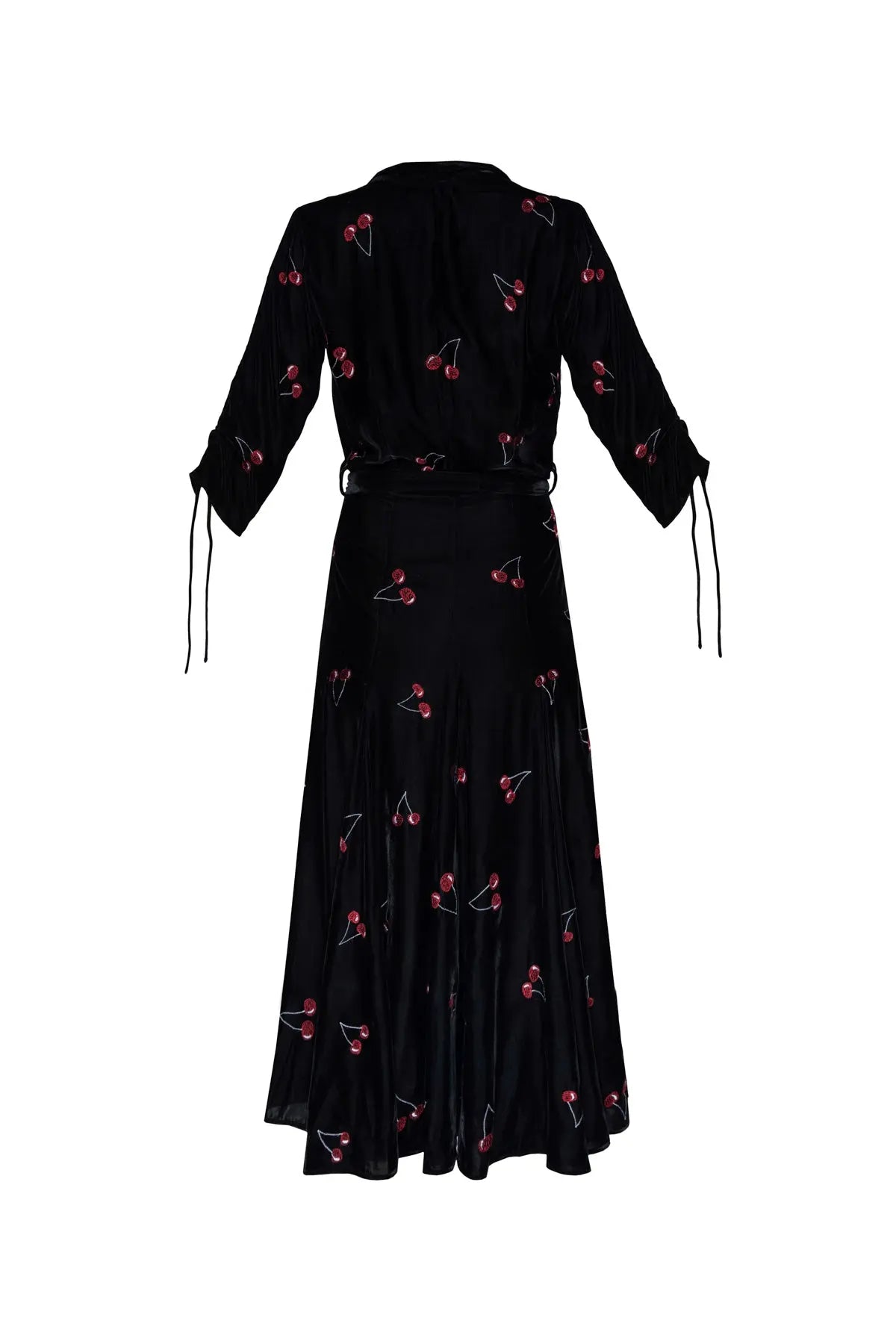 Cherry Bugesha Velvet Dress - Black Debonnaire