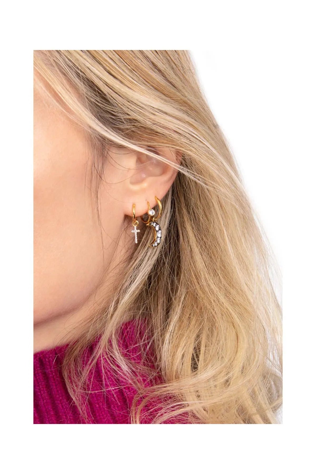 Cross Hoop Earrings Sophie Lis