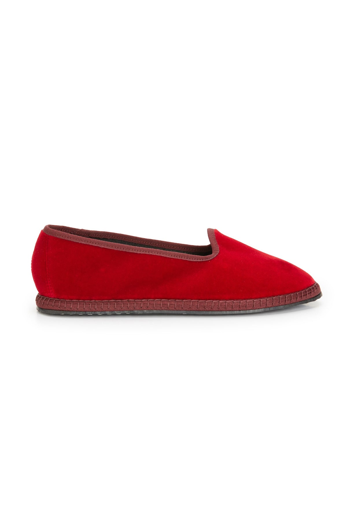 Venetian Velvet Slippers - Cherry