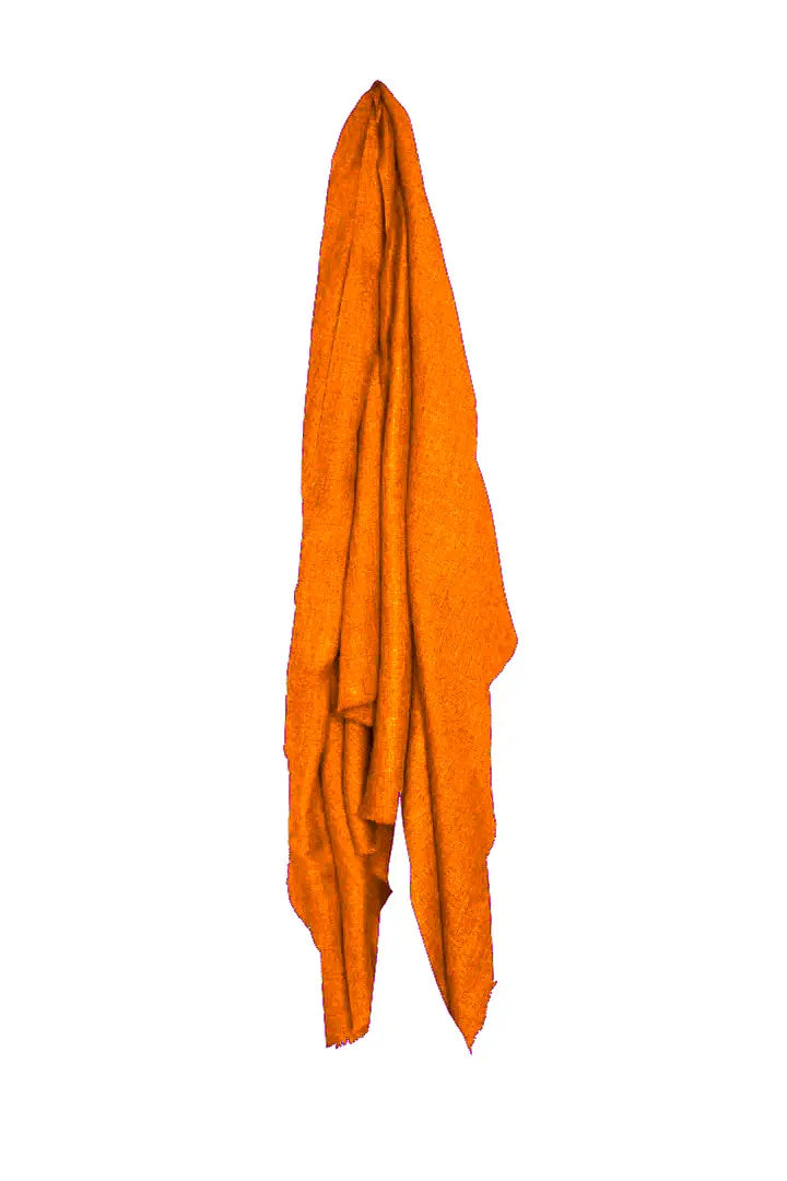 Classic Cashmere Pashmina Shawl - Bright Orange Debonnaire