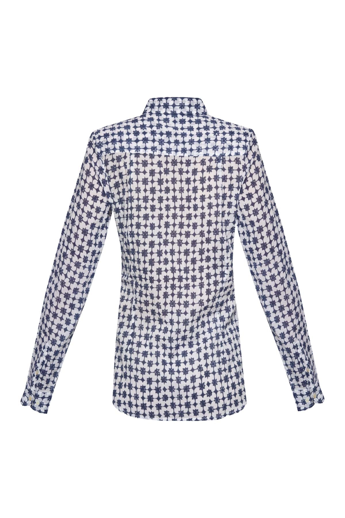 Women's Cotton Shirt - Navy Star