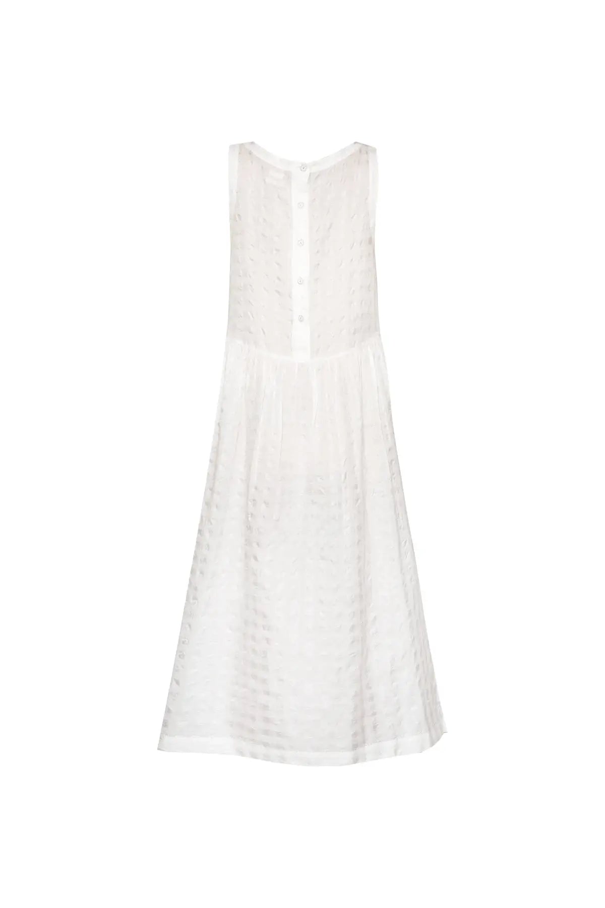 Florence Silk & Cotton Dress - White Eka