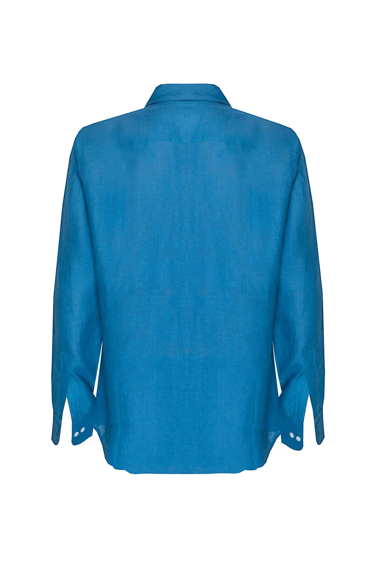 Classic Linen Shirt - Ocean Blue Debonnaire