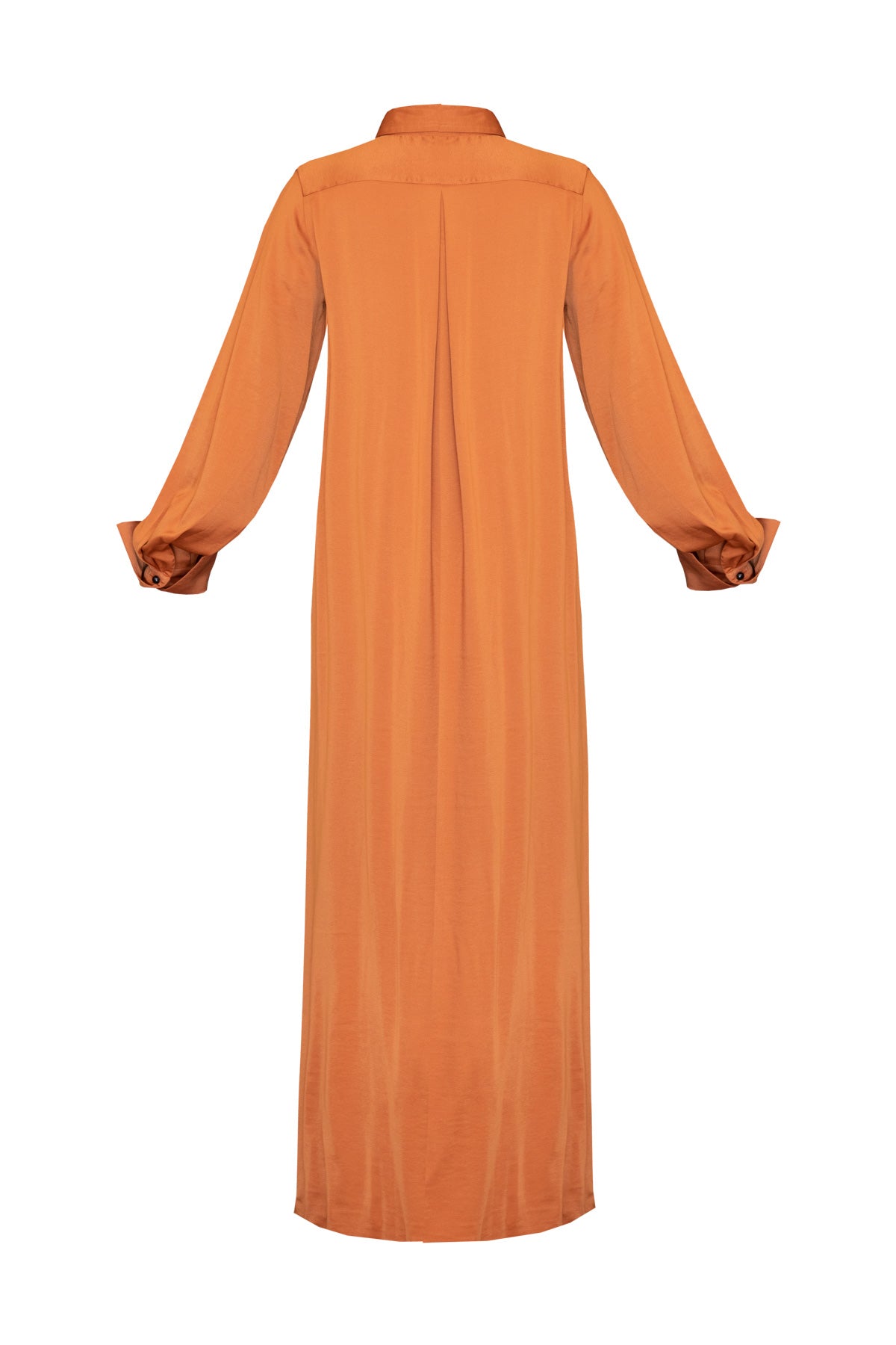 Moroccan Button Down Leila Kaftan - Dark Ochre