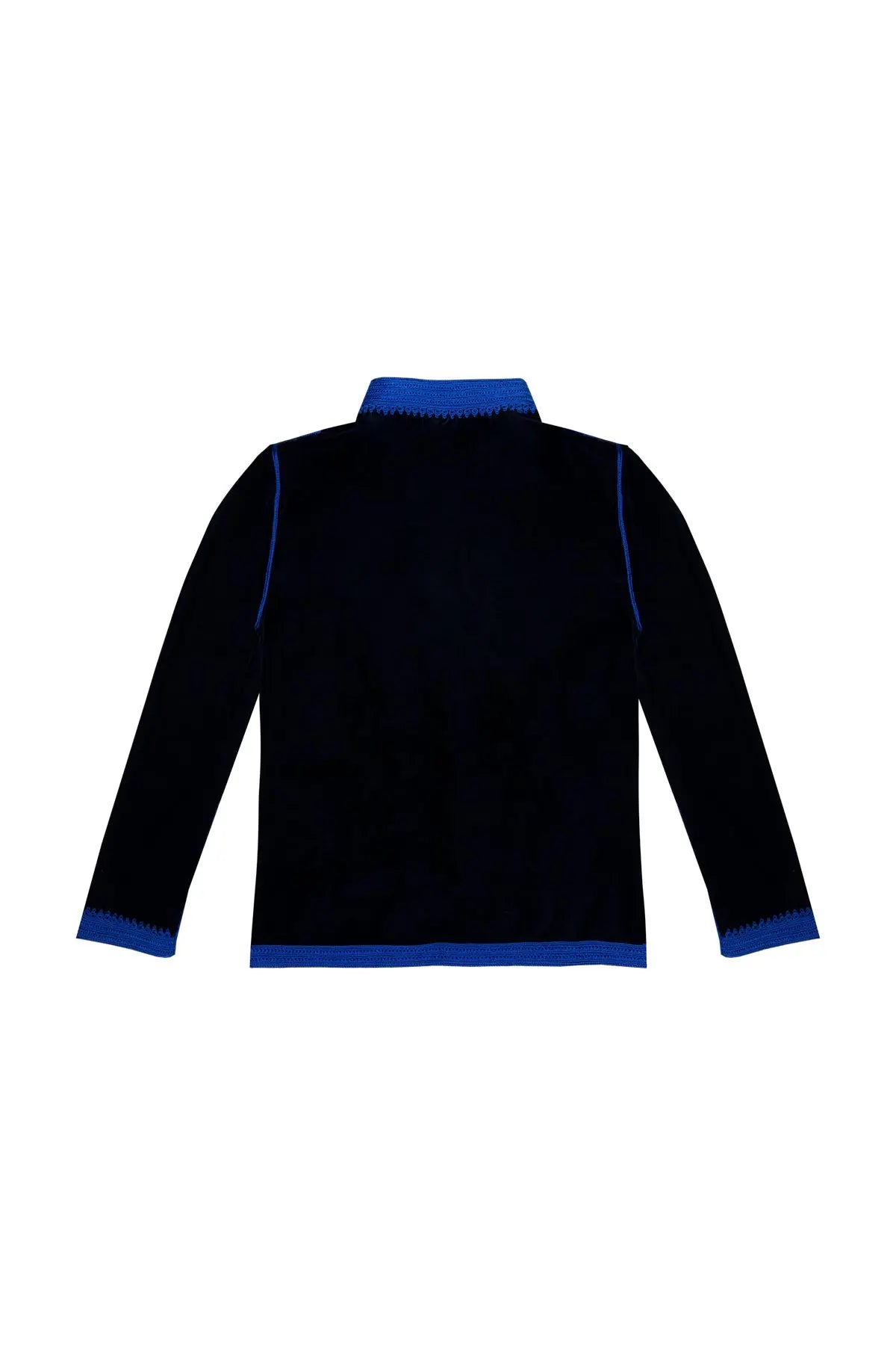 Children's Velvet Moroccan Jacket - Blue Debonnaire