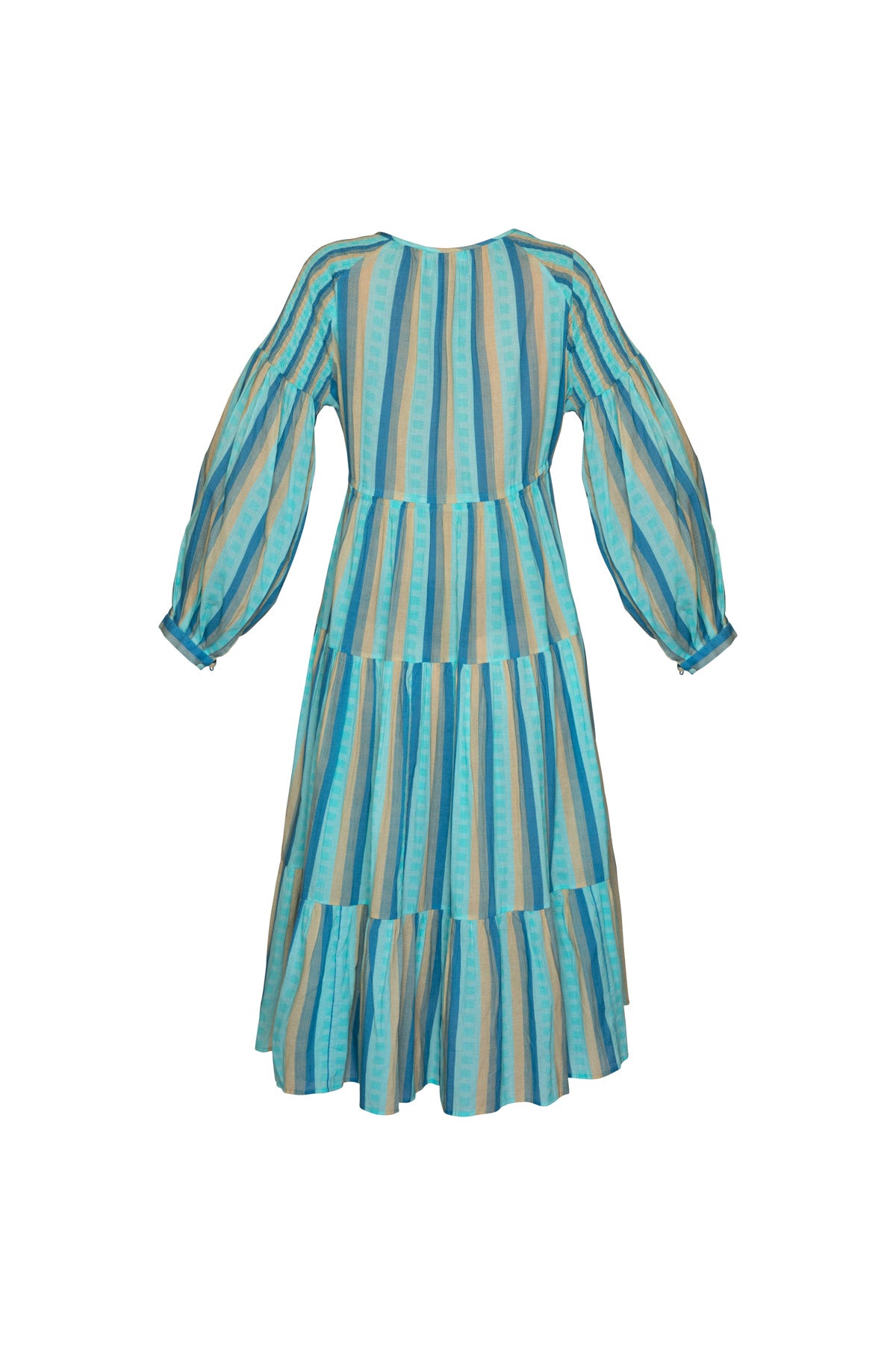 Cotton Sun Dress - Blue Stripes