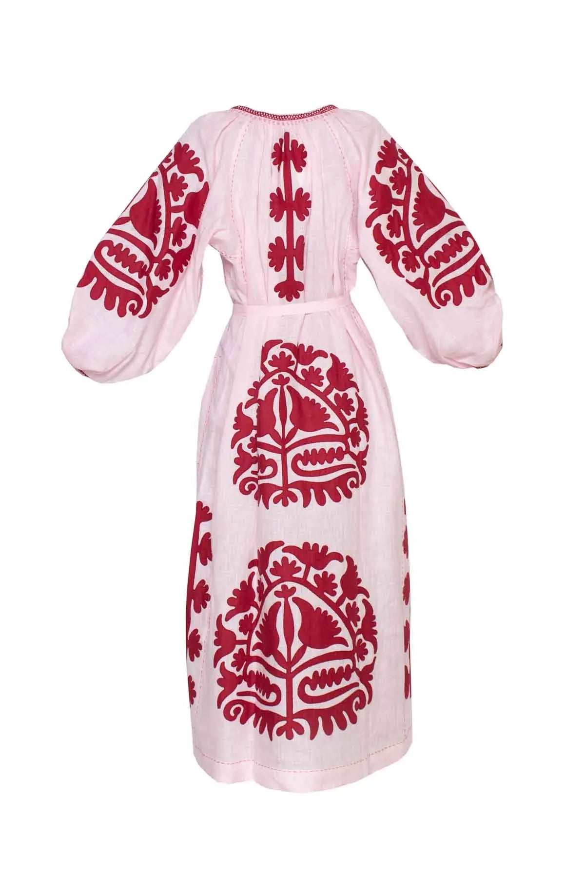 Shalimar Dress - Pink & Dark Red Vita Kin