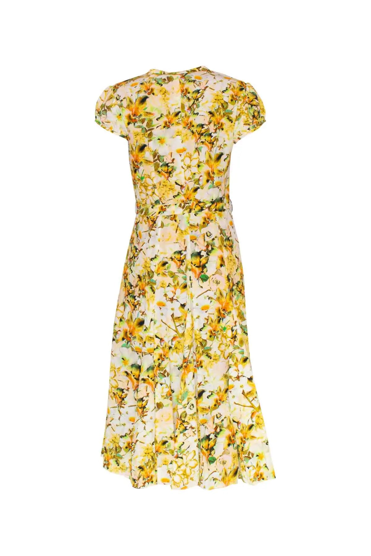 Silk Bugesha Dress - Yellow Orchid Debonnaire