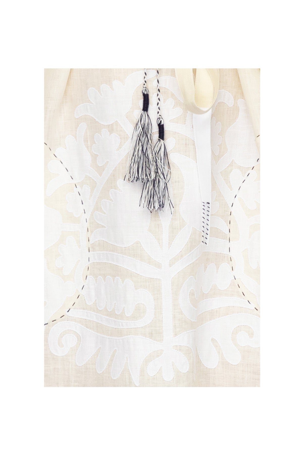 Shalimar Dress - Cream & White