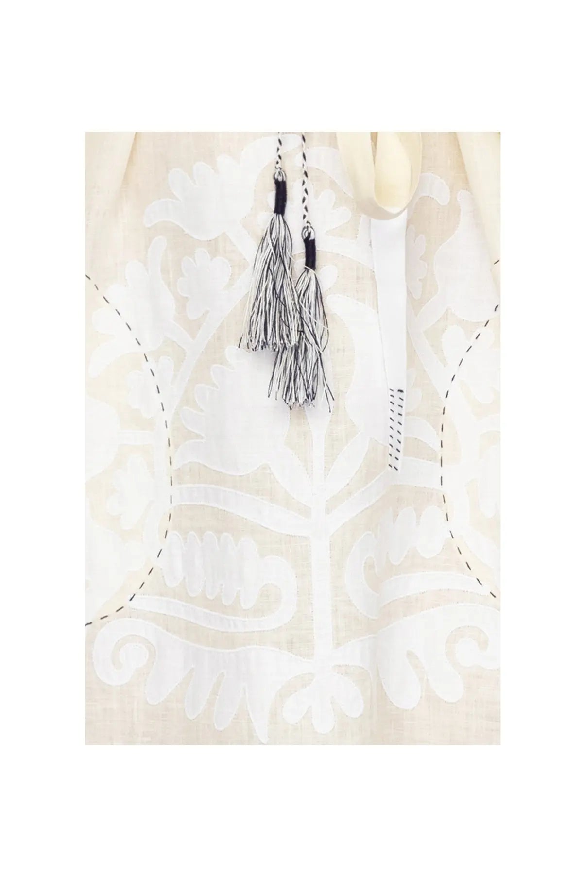 Shalimar Dress - Cream & White Vita Kin