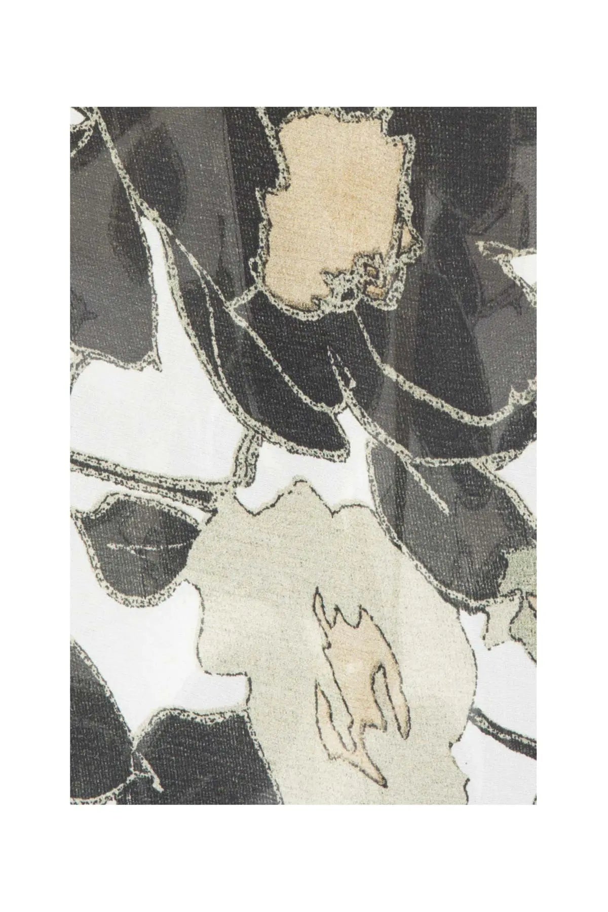 Silk Floral Coat - Olive Debonnaire