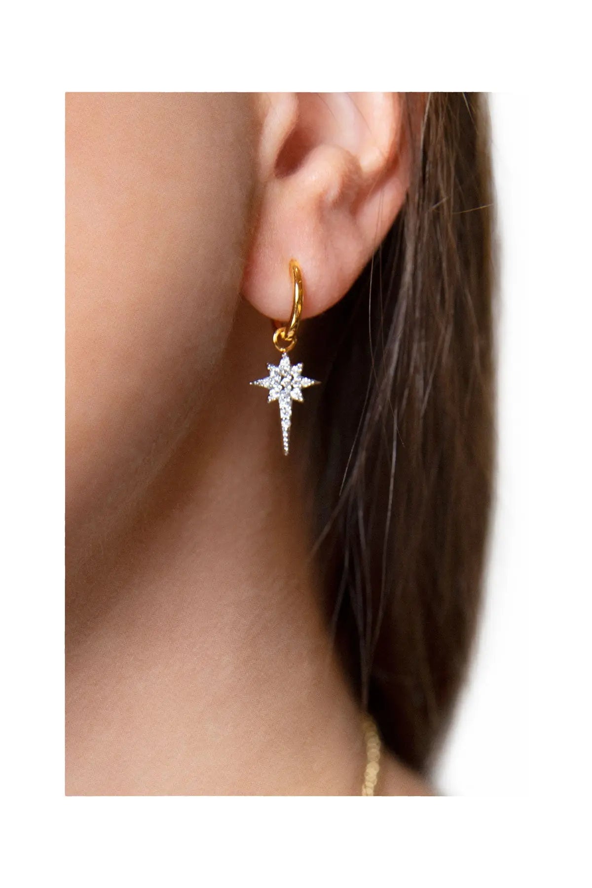 Fallen Star Hoop Earrings Sophie Lis