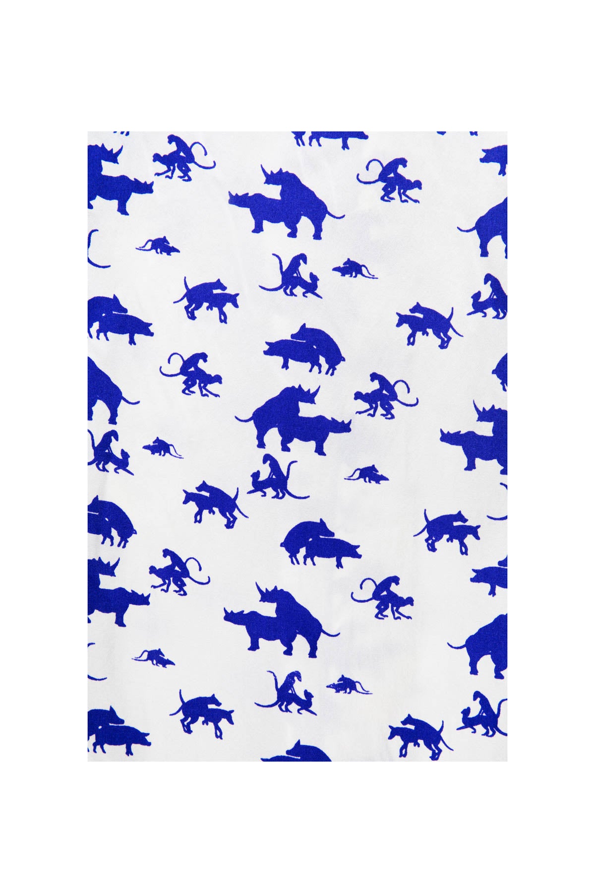 Naughty Print Silk Pyjamas - Blue