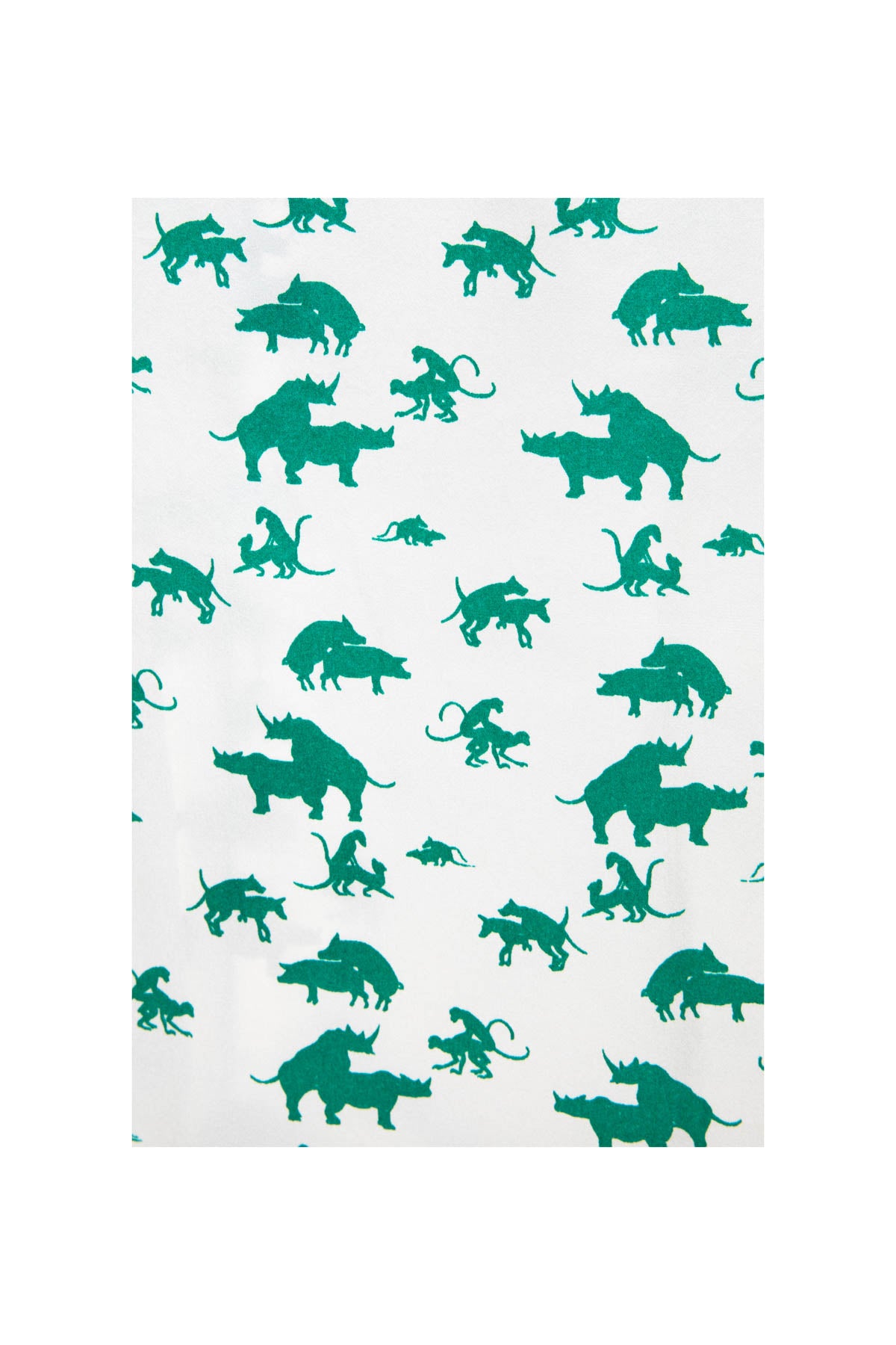 Naughty Print Silk Pyjamas - Green