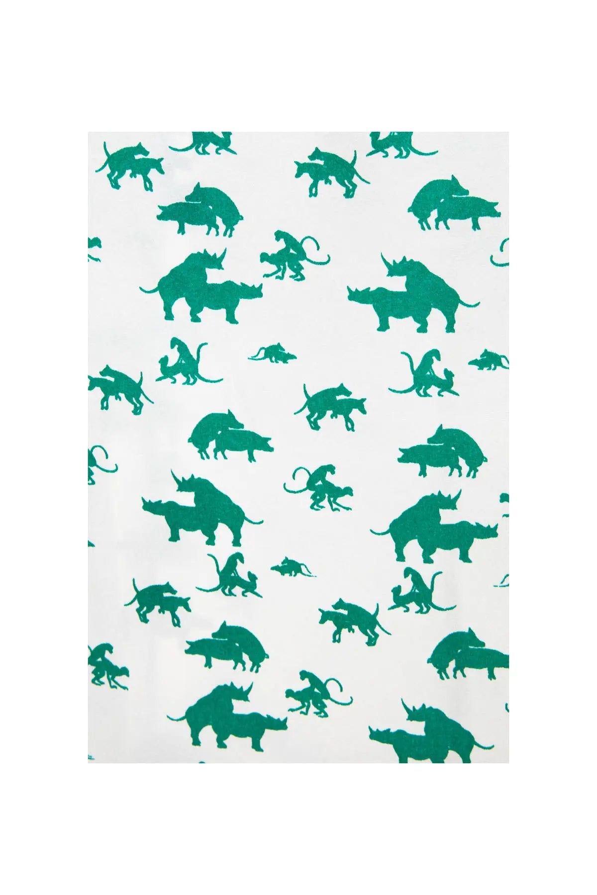 Naughty Print Silk Pyjamas - Green Debonnaire