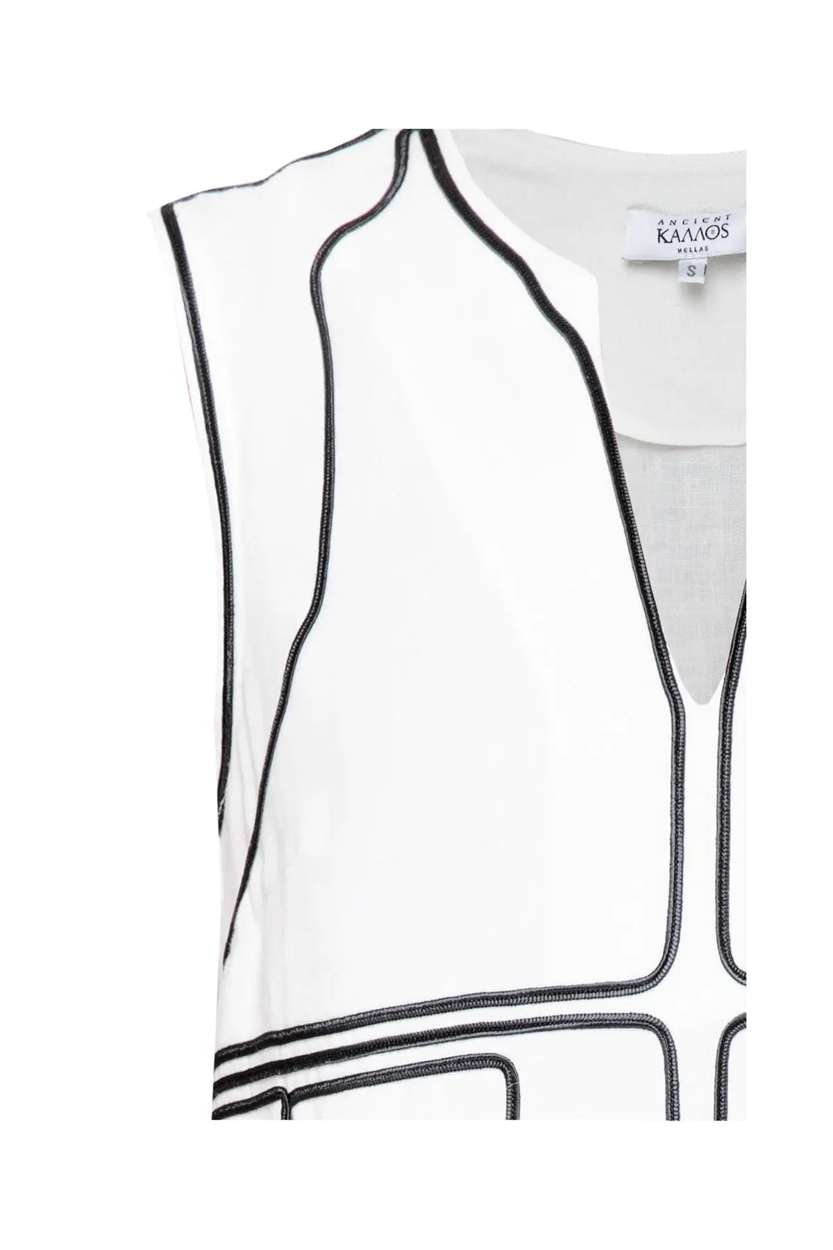 Segouna Embroidered Mini Kaftan - White Ancient Kallos
