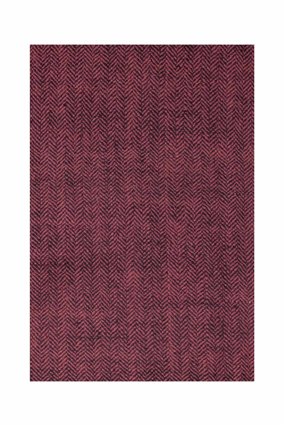 Herringbone Cashmere Blanket - Pink & Black