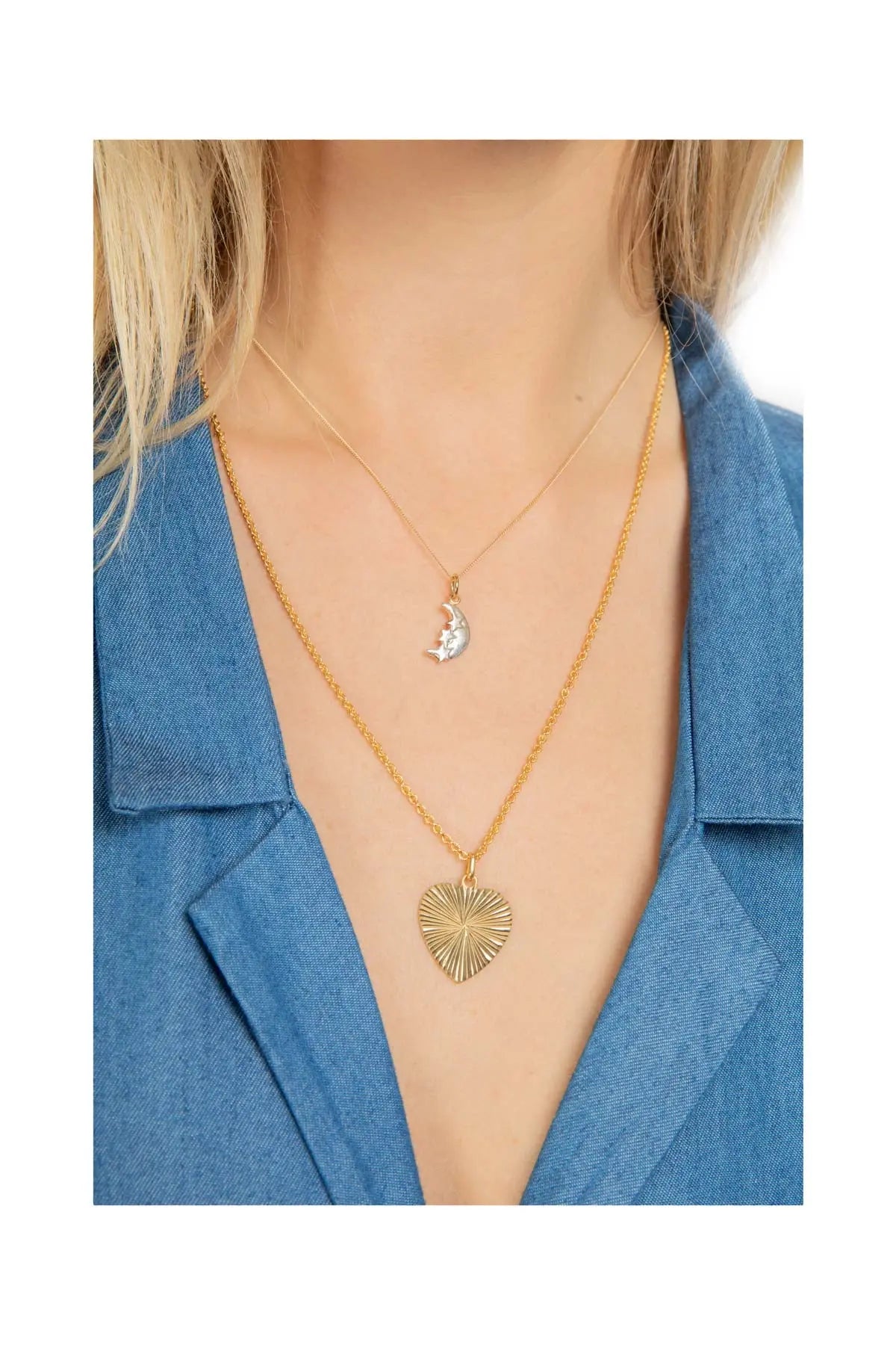 Moon & Star Pendant Necklace Tara Turner